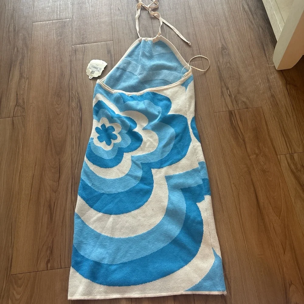 Altar'd State Blue and White Halter Dress - Picture 3 of 3